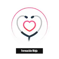 a stethoscope in the shape of a heart with formacion ninja below it