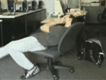 Fuck This Shit Office Chair GIF - Fuck This Shit Office Chair Fall Down GIFs