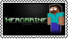 a picture of a minecraft character with the word herobrine in the background