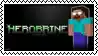 a picture of a minecraft character with the word herobrine in the background