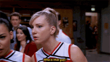 Glee Brittany Pierce GIF - Glee Brittany Pierce Who Is That Guy GIFs