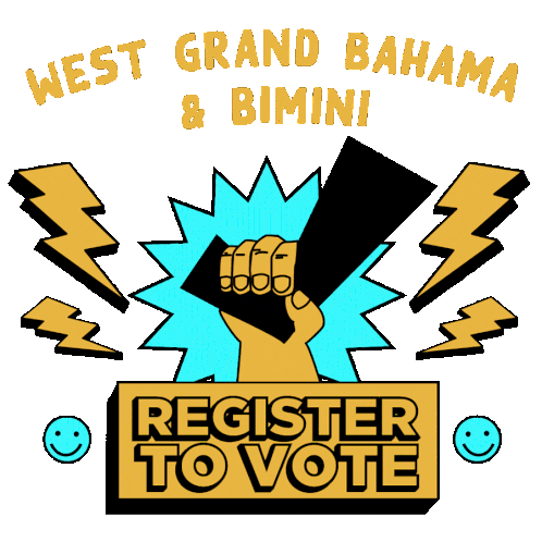 West Grand Bahama & Bimini Register To Vote Bahamas Forward Sticker - West Grand Bahama & Bimini Register To Vote Bahamas Forward Driveagency Stickers