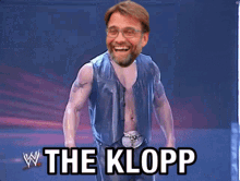 a picture of a wrestler with the name the klopp on it
