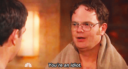 You Are An Idiot Dwight Schrute GIF - You Are An Idiot Dwight Schrute The  Office - Discover & Share GIFs