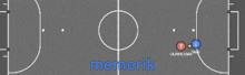 a basketball court with the words blue scores memerik on the bottom
