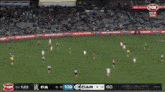 a soccer game is being played on fox channel