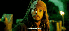You Smell Funny. GIF - Insult Johnny Depp Pirates Of The Caribbean GIFs