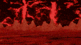 a computer generated image of a robot standing in a red field