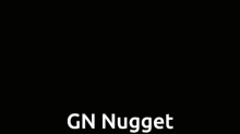 gn nugget is written in white on a black background