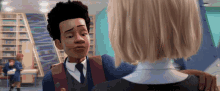 Spiderverse Miles GIF - Spiderverse Miles Gwen GIFs