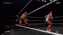 a wrestling match is being broadcast live on wwe uk title
