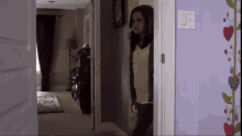 Girl Walking In Walking GIF - Girl Walking In Walking Scared GIFs