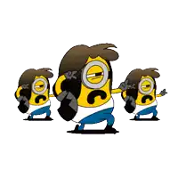 a group of minions with magnifying glasses on their heads