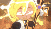 a cartoon character from the game tower adventures is smiling