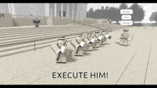 a screenshot of a video game with the words execute him