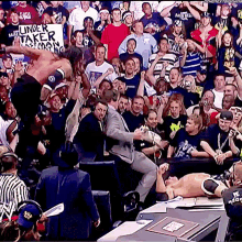 The Undertaker Batista GIF - The Undertaker Batista Leg Drop GIFs