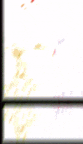 a blurry picture of a pink flower with green leaves in the background