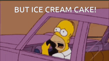 Ice Cream Cake Homer Simpson GIF