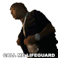 Call Me Lifeguard Fredo Bang Sticker - Call Me Lifeguard Fredo Bang Trust Issues Song Stickers
