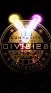 a glowing emblem that says community division 12