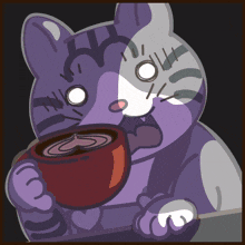 cute coffee cat surprised latte