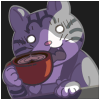 Cute Coffee Sticker - Cute Coffee Cat Stickers