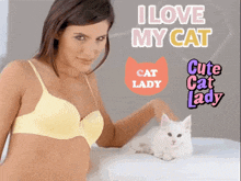Cat Cat Lady GIF - Cat Cat Lady I Love My Cat GIFs