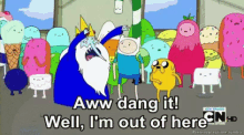 Aww Dang It! Well, I'M Out Of Here - Adventure Time GIF