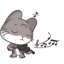 cat diragana meow the tabby cat music violin