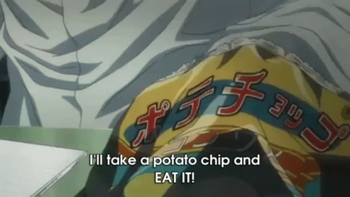 death note potato chip gif
