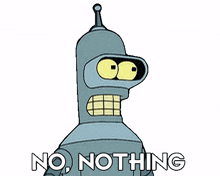 no nothing bender futurama there is nothing nothing at all