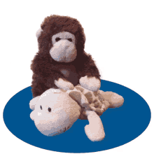 monkey stuffed toy turtle massage