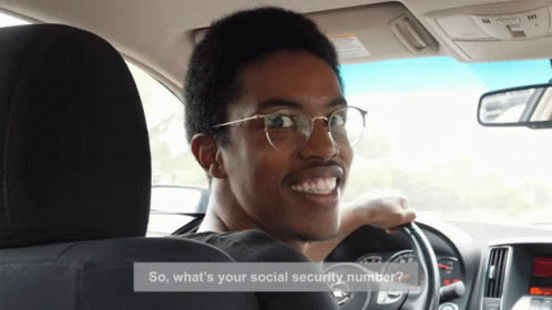 Driver Smile GIF - Driver Smile Whats Your Social Security Number GIFs