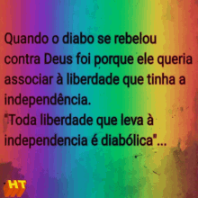 a rainbow colored background with the word ht on the bottom