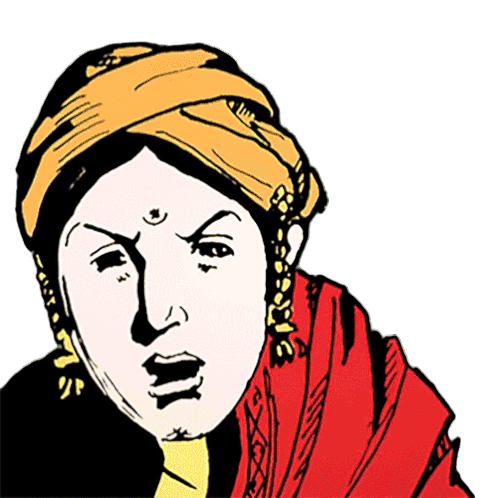 How Many Of You Will Fight Along With Me Rani Lakshmi Bai Sticker - How Many Of You Will Fight Along With Me Rani Lakshmi Bai Amar Chitra Katha Stickers
