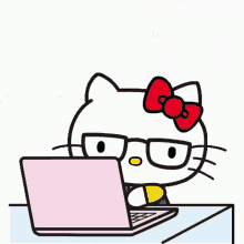 Typing Hello Kitty GIF - Typing Hello Kitty Tap GIFs