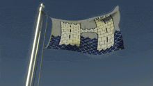 a flag that has a castle on it
