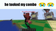 He Tooked My Combo Minecraft GIF - He Tooked My Combo Combo Tooked GIFs