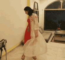 Scherezade Shroff Diwali GIF - Scherezade Shroff Diwali Red Dress GIFs
