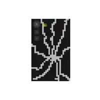 a pixel art of a green light coming out of a hole