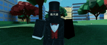 a cartoon character wearing a top hat and a bow tie