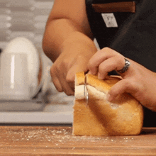 Slicing A Loaf Of Bread Joshua Walbolt GIF - Slicing A Loaf Of Bread Joshua Walbolt Lovefoodmore With Joshua Walbolt GIFs