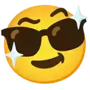 a yellow smiley face wearing sunglasses and a star on its forehead .