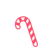 Candy Cane Molang Sticker - Candy Cane Molang Striped Candy Stickers