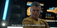 Never Took You For The Superstitious Type Captain Christopher Pike GIF - Never Took You For The Superstitious Type Captain Christopher Pike Anson Mount GIFs