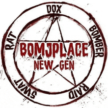 a logo for bomjplace new gen with a pentagram