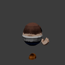a 3d model of a man 's head and feet