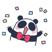 Panda Congraturaion Sticker - Panda Congraturaion Celebrate Stickers