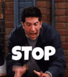 Stop Ross GIF - Stop Ross Ross Geller GIFs