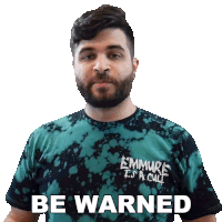 Be Warned Andrew Baena Sticker - Be Warned Andrew Baena Just A Heads-up Stickers